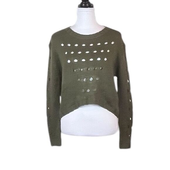 Dex 1963 Green Cropped Sweater, Size M - Picture 1 of 9